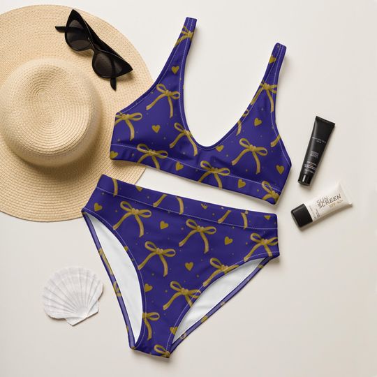 Discover Baltimore High Waisted Bikini, Womens Sport Swimwear, Game Day Bikini Set, Baltimore Fan Swimwear