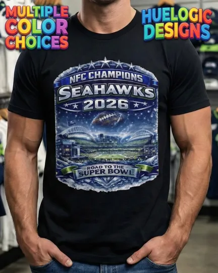 Discover NFC Champions Seahawks 2026 T-Shirt | Road to the Super Bowl