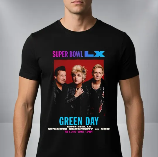 Discover Green Day Performs At Super Bowl LX Sunday February 8 2026 Unisex T Shirt