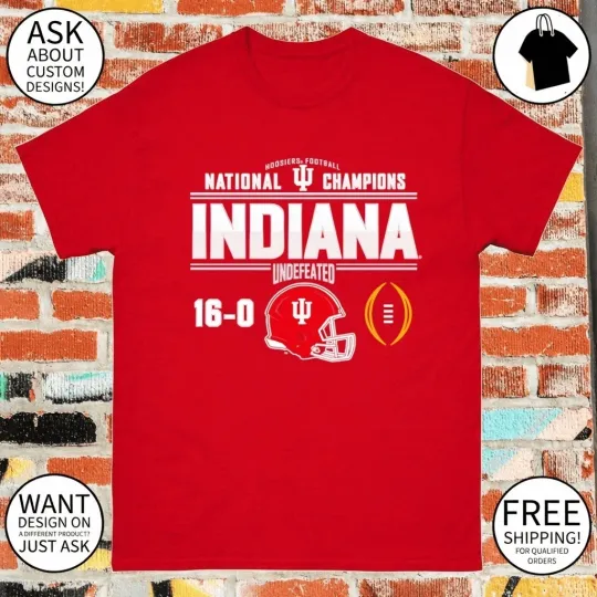 Discover Hoosiers CFP Playoff 2025-26 National Champions Undefeated 16-0 shirt