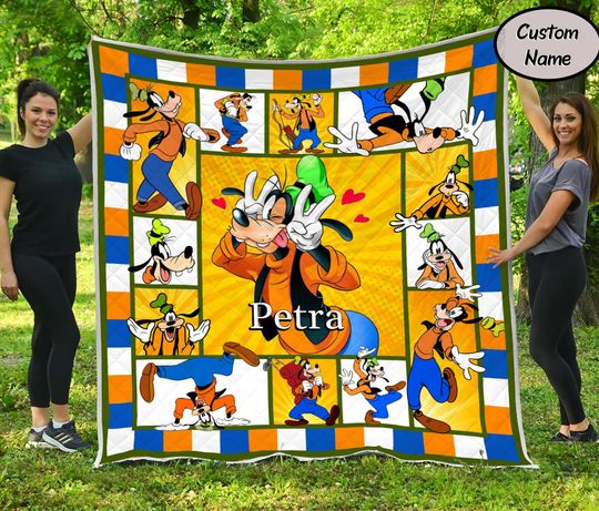 Discover Personalized Goofy Fleece Blanket for Kids, Mickey Minnie and Goofy Design, Baby Baby Blanket Gift