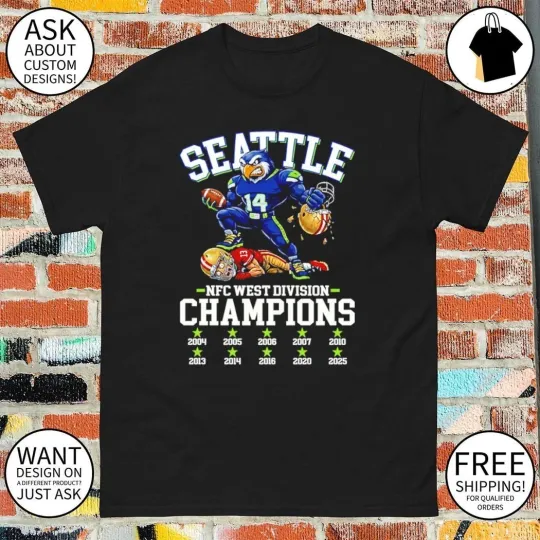 Discover Seattle Football NFC West Division Champs 2025 shirt