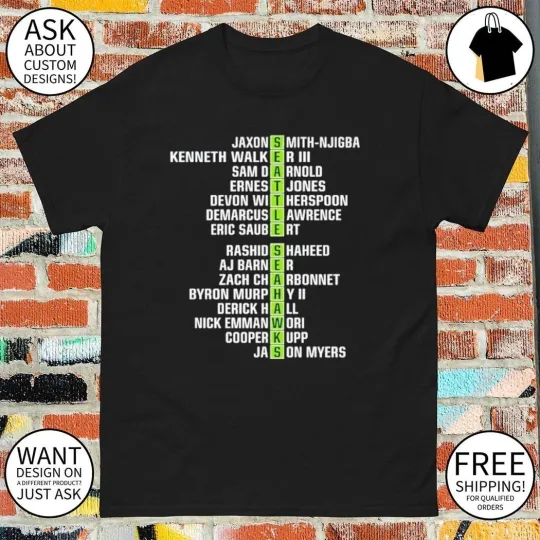 Seahawks West Champs Football Team Players 2025 shirt