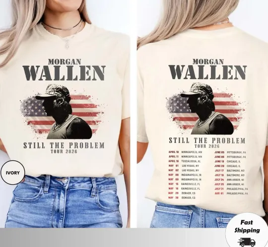 Discover Wallen Still The Problem Tour 2026 Shirt, Wallen Western Front and Back T-Shirt