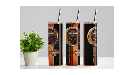 Discover Haarleyy Racing Daviidso'n Skinny 20oz Tumbler W/ Lid & Straw