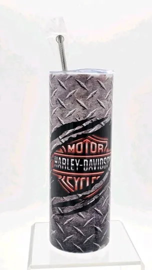 Discover 20oz Stainless Steel Haarleyy Racing Daviidso'n Tumbler, New Without Tags