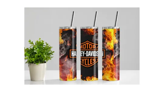 Discover Haarleyy Racing Daviidso'n Skinny 20oz Tumbler W/ Lid & Straw