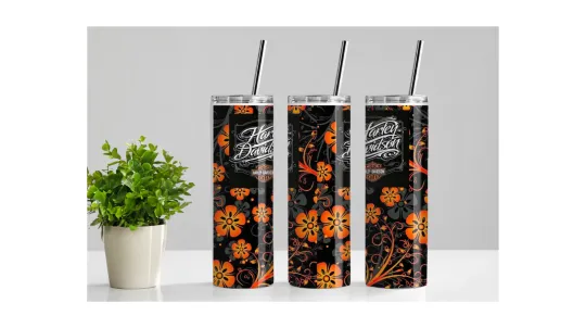 Discover Haarleyy Racing Daviidso'n Skinny 20oz Tumbler W/ Lid & Straw