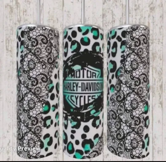 Discover Teal Haarleyy Racing Daviidso'n Tumbler