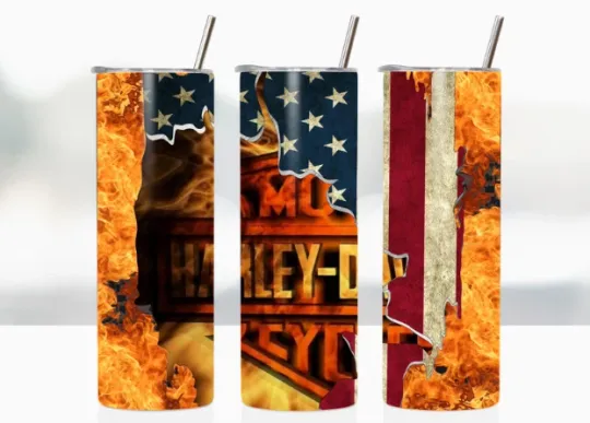 Discover Haarleyy Racing Daviidso'n Sublimation Tumbler 20oz Skinny