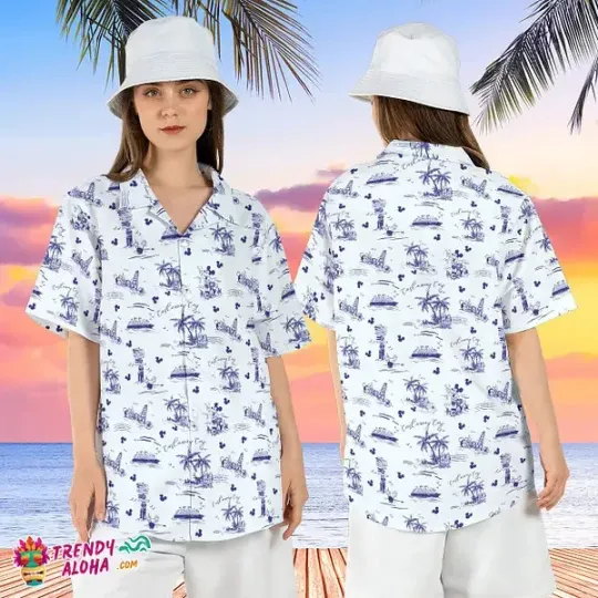 Discover Castaway Cay Tropical Mickey Friends Cruise Hawaiian Shirt