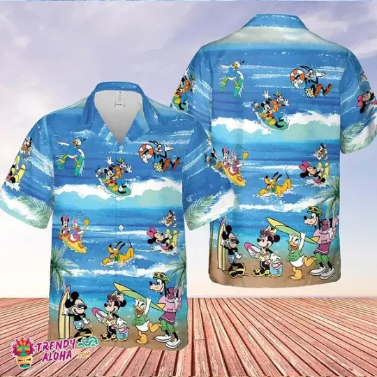 Discover Disney Summer Mickey And Minnie Mouse Disney World Gift Mickey Hawaiian Shirt