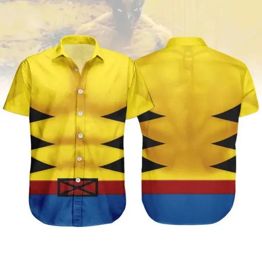 Discover Disney Marvel Wolverine 80s Comic Cosplay Halloween Hawaiian Shirt
