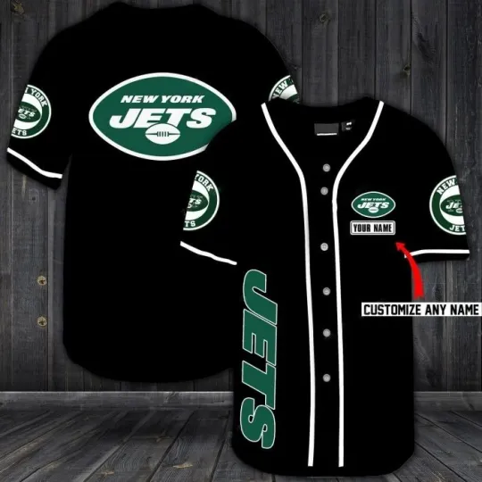 Discover Personalized Unisex/Kid New York Jets Print Baseball Jersey Shirt Fanmade