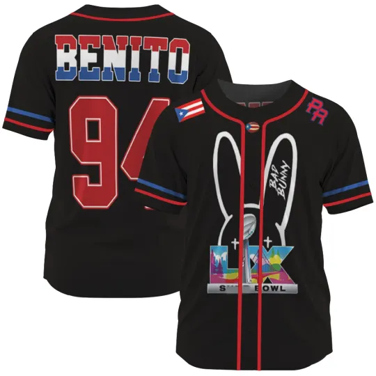 Discover Benito Bowl 94 Custom Baseball Jersey Puerto Rico Boricua Design