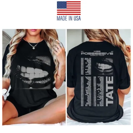 Discover Tate Mcrae Miss Possessive Tour 2026 T-Shirt, Concert Inspired, Music Fan Tee