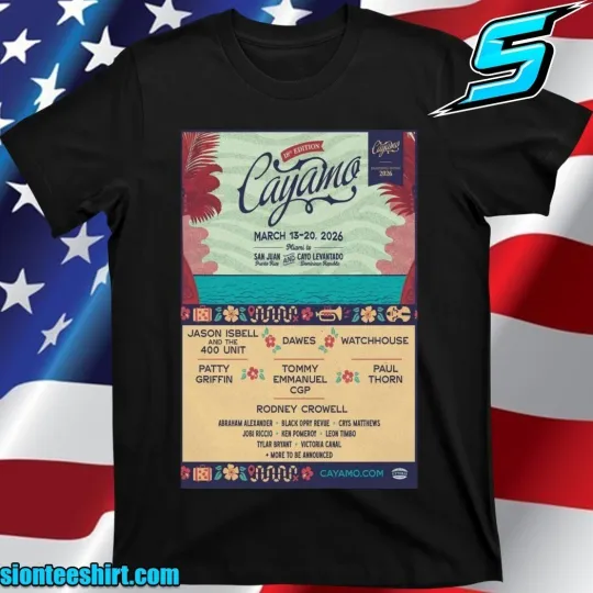 Discover Jason Isbell and The 400 Unit at Cayamo Tour March 13-20 2026 T-Shirt