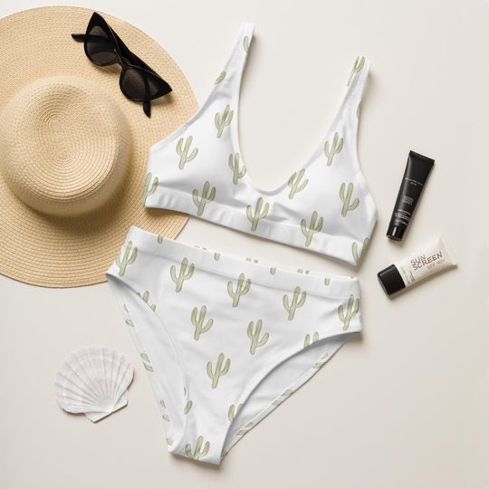 Discover Cactus Print Bikini Swimsuit, Southwestern Swimsuit