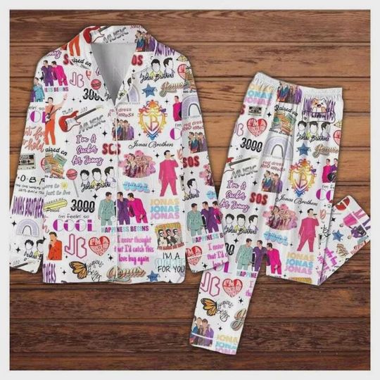 Discover Jonass Brothers The Album Pajamas Set, Five Albums One Night Tour Sleepwear for Adults