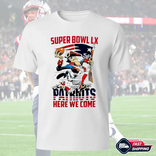 Discover NE Patriots 2026 Super Bowl Bound Logo T-Shirt