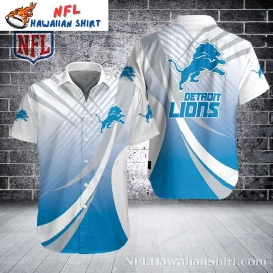 Discover Icy Cool Detroit Football Swirl Pattern Hawaiian Shirt Size S-5XL