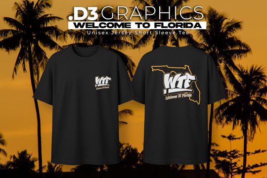 Discover Welcome To Florida WTF Graphic T-Shirt | Florida Outline Tee