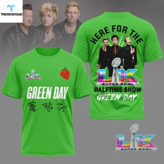 Green Day Super Bowl Lx Halftime Show 2026 T-Shirt Unisex All Sizes