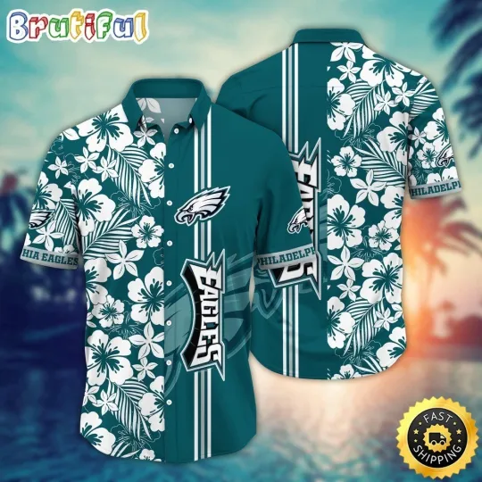 Discover Philadelphia Football Eagless Team Hawaiian Shirt Short Sleeve
