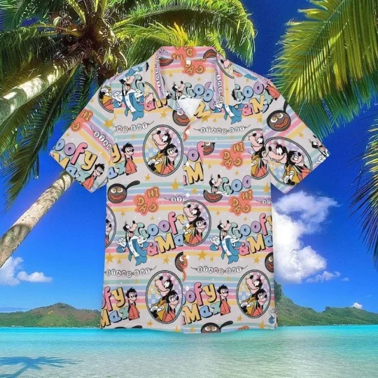 Discover Goofy Movie Hawaiian Shirt: Unisex Luau Beach Party Outfit