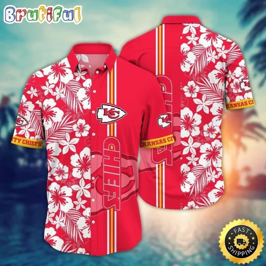Discover Kansas City Football Chiefss Team Hawaiian Shirt Short Sleeve Adult