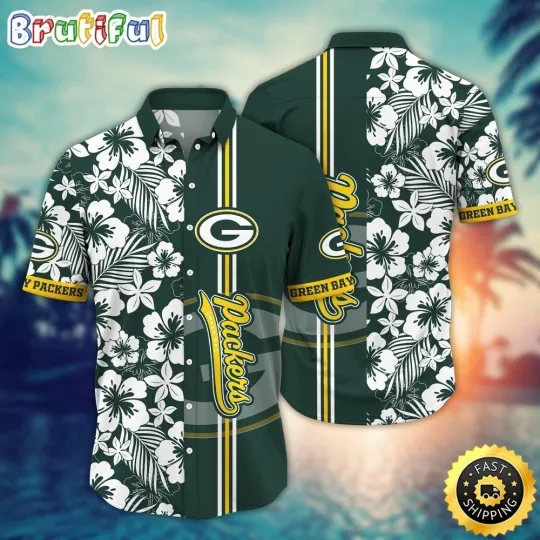 Discover Green Bay Football Packerss Team Hawaiian Shirt Short Sleeve Adult