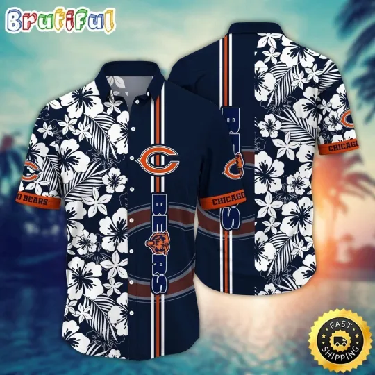 Discover Chicago Football Bearss Team Hawaiian Shirt Short Sleeve Adult