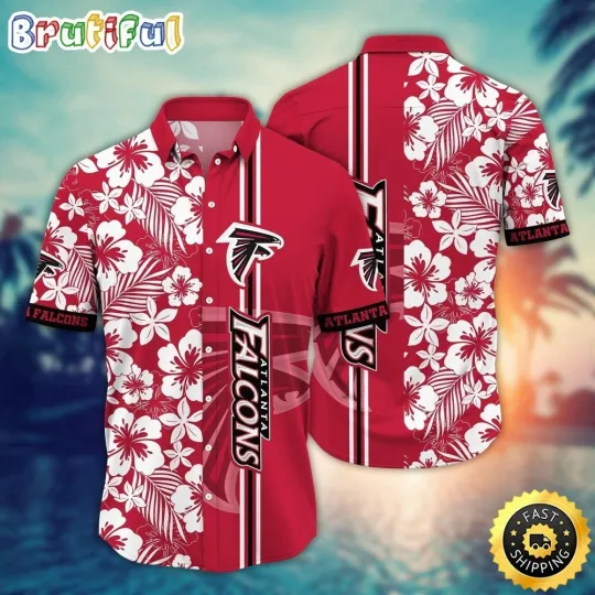 Atlanta Football Falconss Team Hawaiian Shirt Short Sleeve Adult
