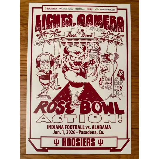 Discover 2026 Indiana University Hoosiers Football National Championship Natty Poster1