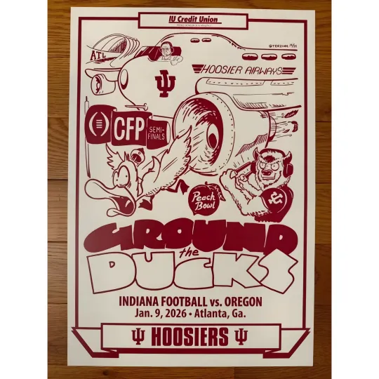 Discover 2026 Indiana University Hoosiers Football National Championship Natty Poster