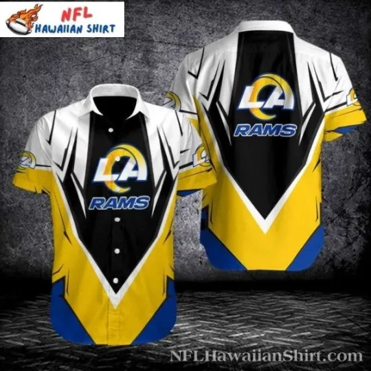 Discover Sharp Attack LA Football Hawaiian Shirt – White And Yellow Edge Size S-5XL