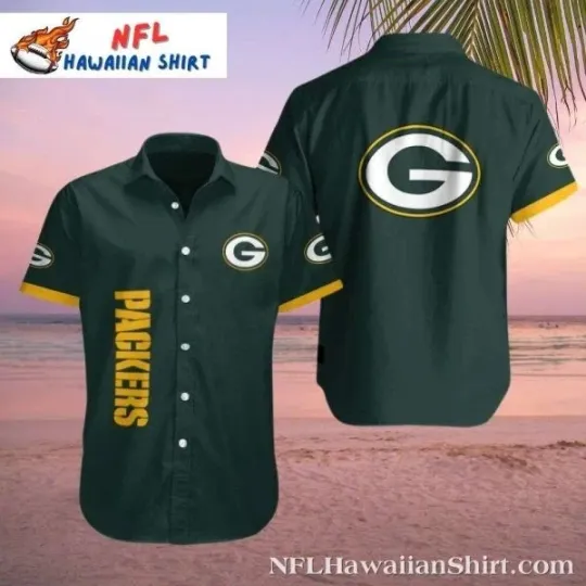 Discover Sleek Green Bay Football Uniform-Inspired Hawaiian Button Up Shirt Size S-5XL