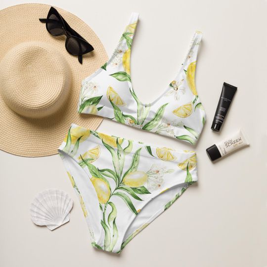 Discover Lemon Print Bikini Swimsuit for Women