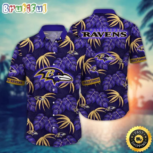 Discover football Baltimore Hawaiian Shirt Flower Beachy Keen Fashion