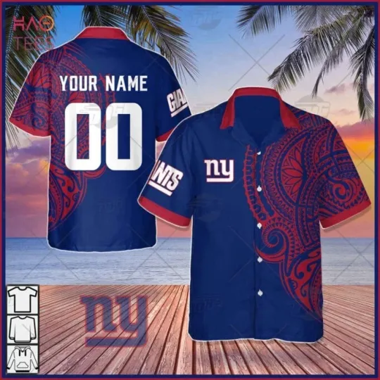 Discover Personalize football New York Polynesian Tattoo Design Hawaiian Shirt