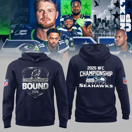 Discover Seattle Seahawks 2026 NFC Championship Bound Limited Hoodie