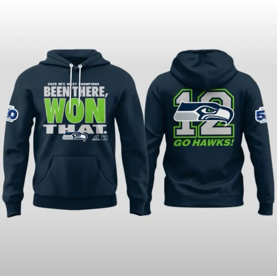 Seattle Seahawks NFC West Champions 12 Go Hawks Hoodie