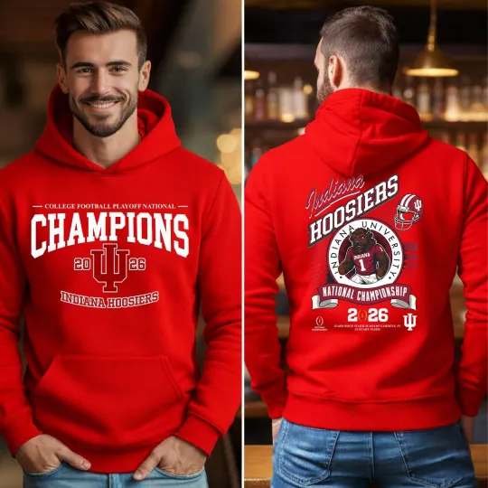 Indiana Hoosiers 2026 College Football National Champions Mascot Hoodie