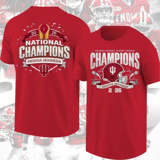 Indiana Hoosiers 2026 College Football National Champions 2 Sided T-Shirt
