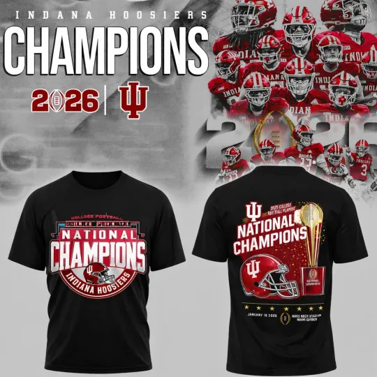 Discover HOT ITEM! Indiana Hoosiers CFP National Championship 2026 Title Hoodie T-Shirt