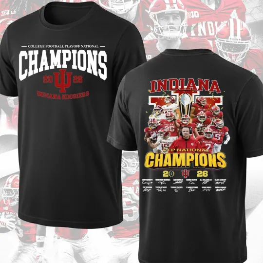 Indiana Hoosiers 2026 College Football National Champions Premium Cotton TShirt