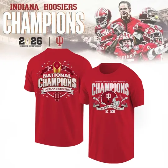 2026 Indiana Hoosiers College Football National Champions 2 Sided T-Shirt