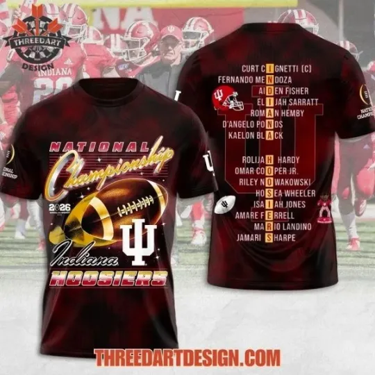 Discover Indiana Hoosier Football 2026 National Championship T-Shirt All Sizes