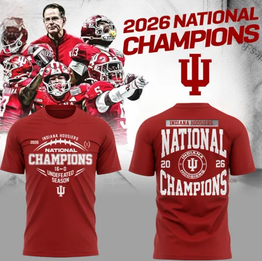 Discover Iu Indiana Hoosiers 2026 National Champions Shirt Undefeated 16 Season Football