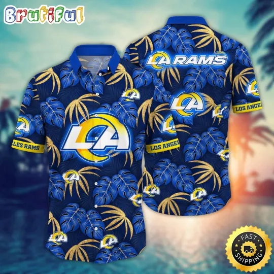 Discover football Los Angeles Rams Hawaiian Shirt Flower Beachy Keen Fashion